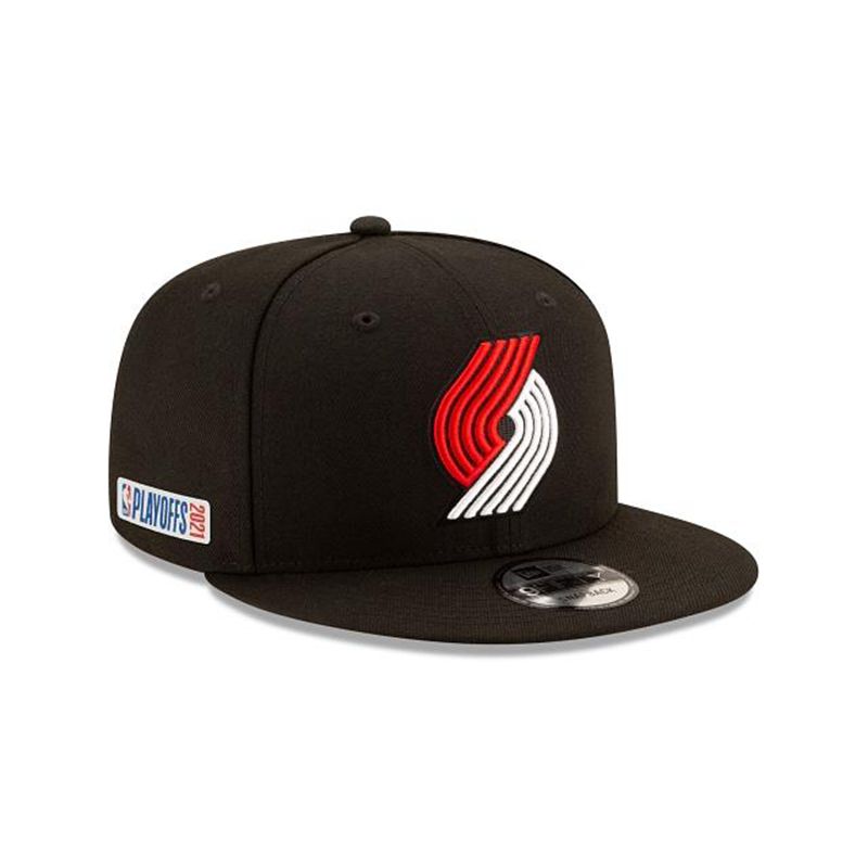 NBA Portland Trail Blazers Playoff Side Patch 9Fifty Snapback (MTU1406) - Yellow New Era Caps